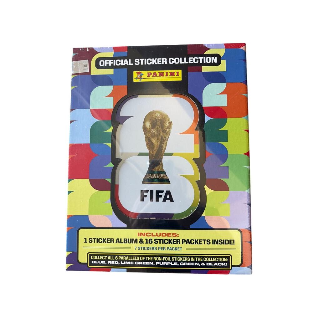 New Panini FIFA World Cup 2026 Official Sticker Collection Tin Album 16 Packets